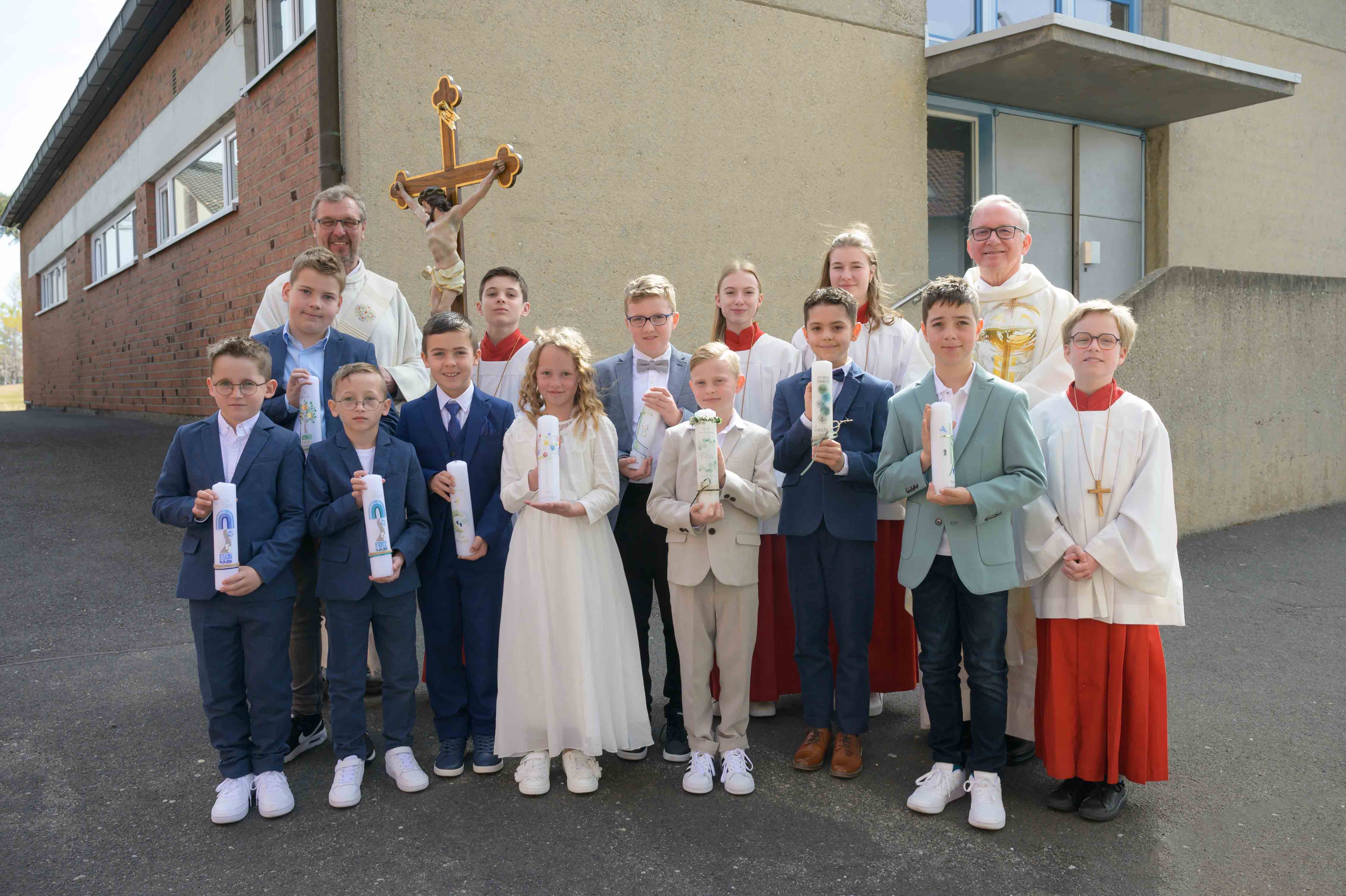 Kommunionkinder Herschfeld - Gruppenbild